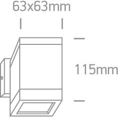 BLACK WALL GU10 10w IP54