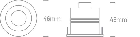 BLACK COB LED BLUE 3W 700mA IP65