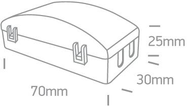 CONNECTION BOX IP20 3-WAY IN/OUT FAST CONNECTION.