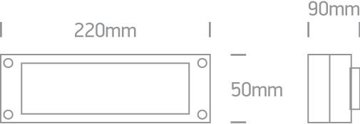 WHITE LED DAYLIGHT IP54 230V