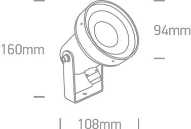 GREY GARDEN SPOT GU10 10W IP65