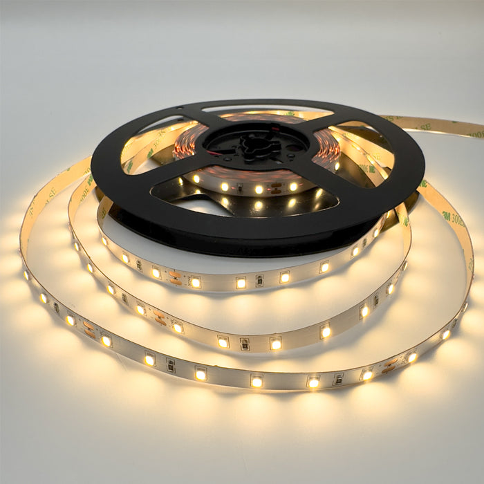 Single Colour LED Strip 5 W/m IP20 24V 3000K 60 LEDs/m CRI>92 50  Metre