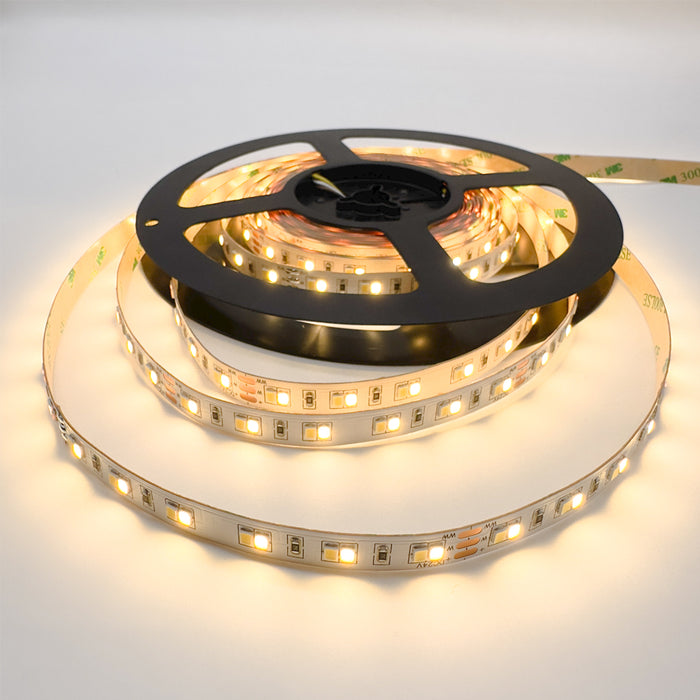 Tunable LED Strip, 10 W/m IP20 24V Tunable White 120 LEDs/m CRI>92 5 Metre