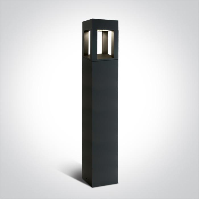 ANTHRACITE LED BOLLARD 90cm 22W CW IP65 230V.