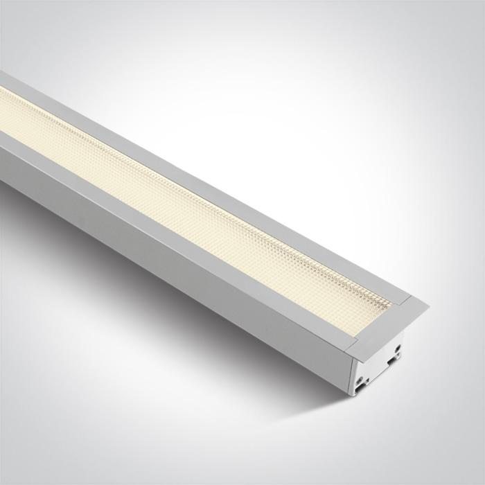 WHITE RECESSED UGR19 LED 40W WW LINEAR IP20 230V.