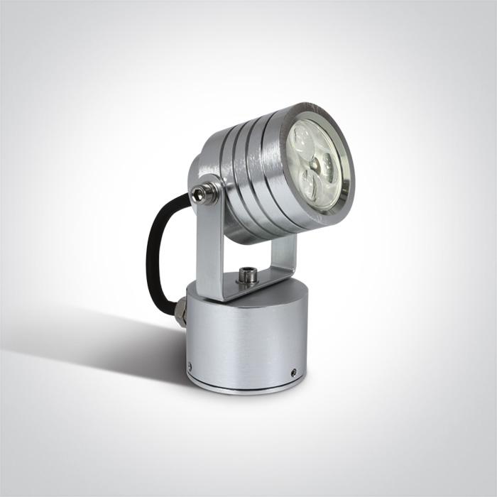 CHROME LED 3x1w DL SPOT/BASE IP54.