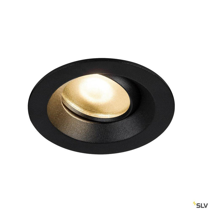 DINGILO Indoor LED recessed ceiling light black 3000K tiltable