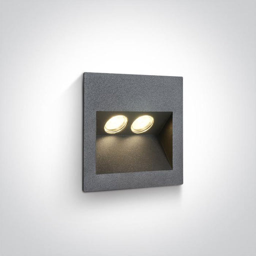 ANTHRACITE IP65 LED 2x1w WW 100-240V.