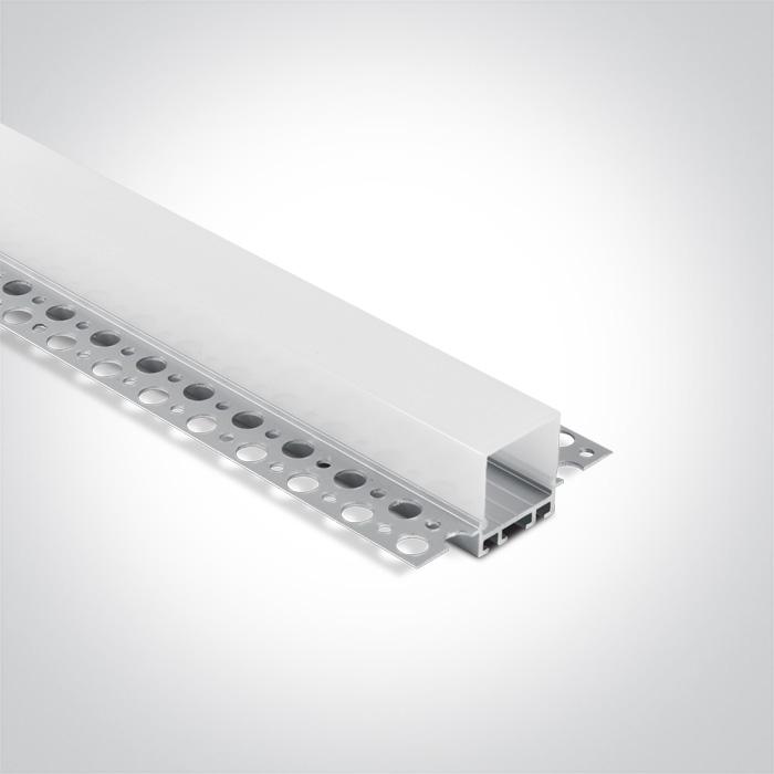 TRIMLESS PROFILE 2m FOR 20mm STRIPS PC OPAL DIFFUSER.