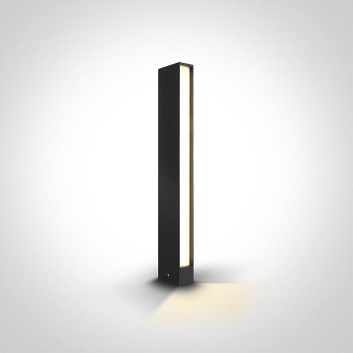 ANTHRACITE LED BOLLARD 60cm 8W WW IP54 100-240V.