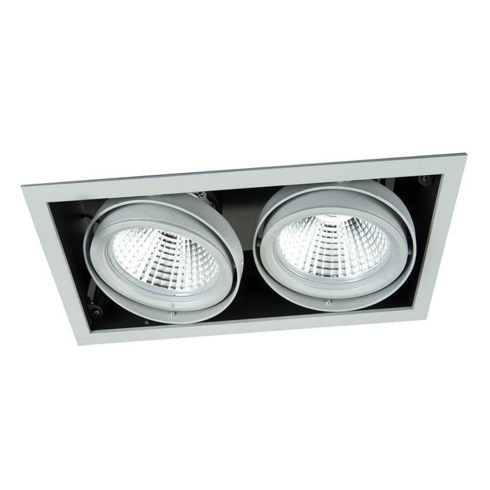 Moon 2 Retail 24°, Grey, 4000k Fresh Fish, 2x1100lm, CRI>90, Recessed Fixture-With Honeycomb Lens