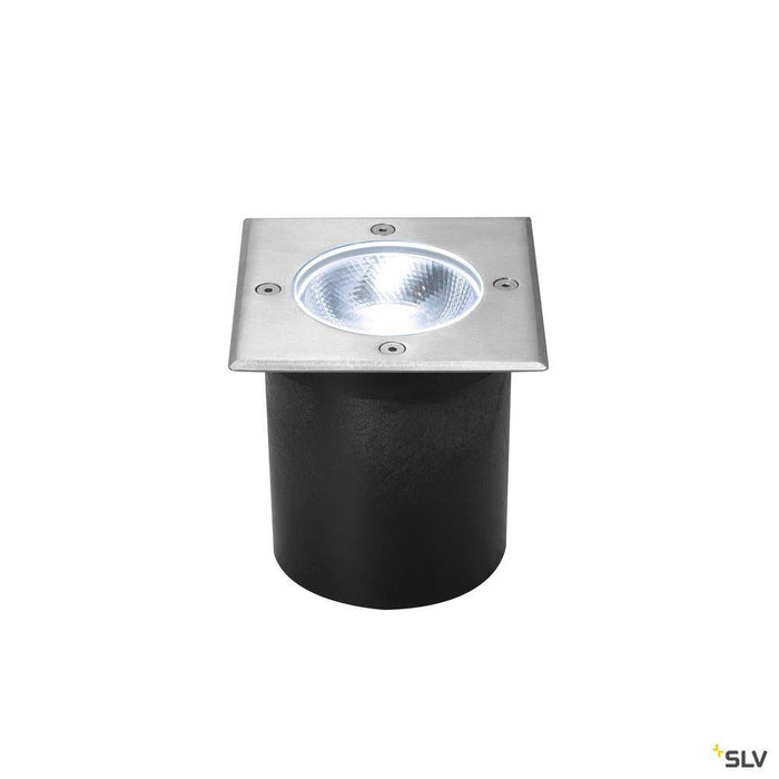 ROCCI Square, outdoor LED inground fitting, stainless steel 316, 4000K, IP67, 8.6W