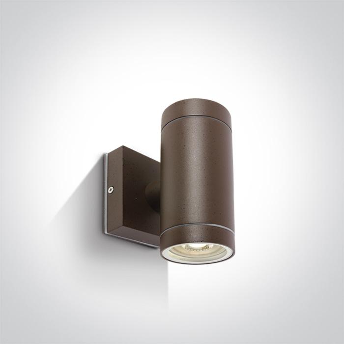 RUST BROWN WALL 2xGU10 10w IP54.