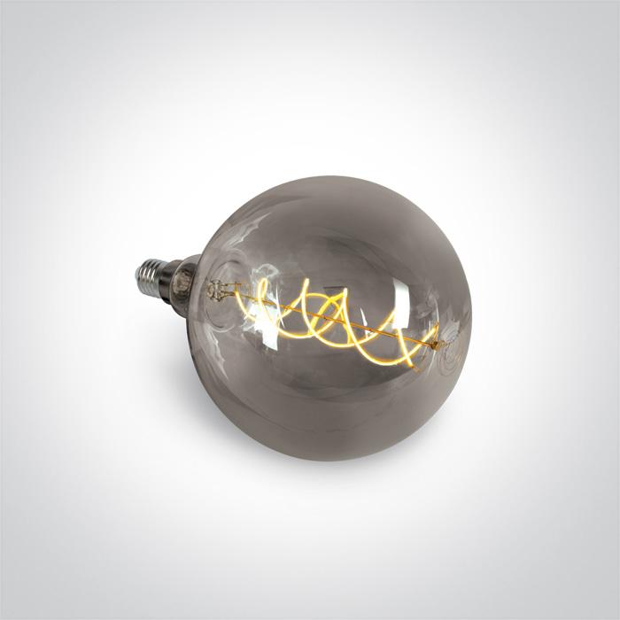 DECORATIVE LED LAMP E27 8w DARK CHROME 230v.