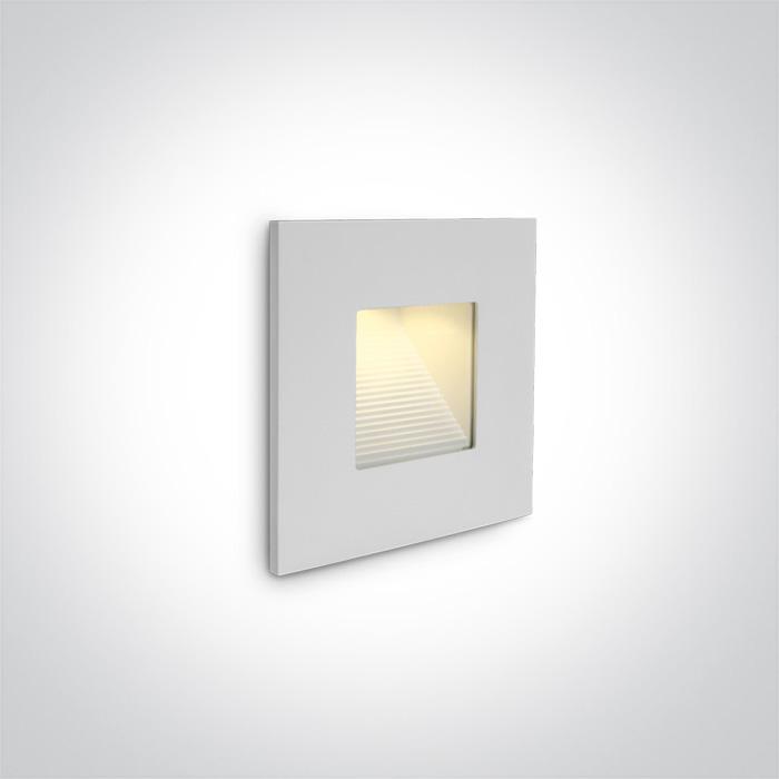 WALL RECESSED 1W LED WW IP44 230V BODY ONLY.