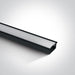 BLACK RECESSED PROFILE 2m + PC opal diffuser.