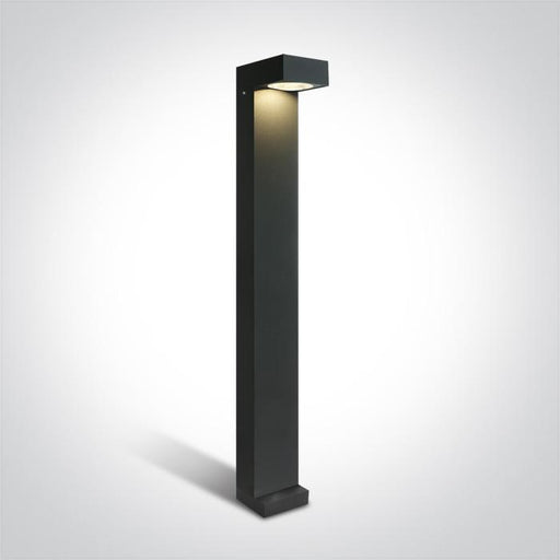 ANTHRACITE LED BOLLARD 70cm 6W WW IP65 230V.