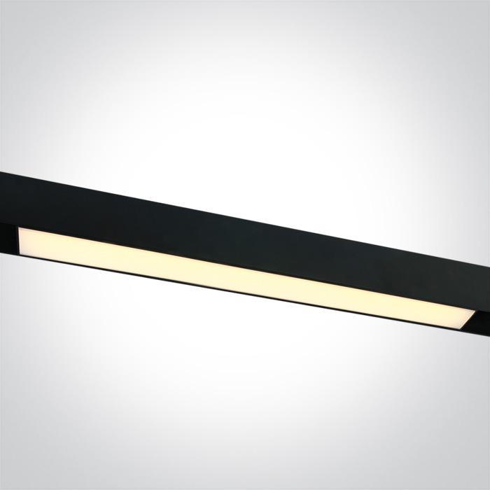 BLACK 25W LINEAR LIGHT WW 48v IP20 DALI