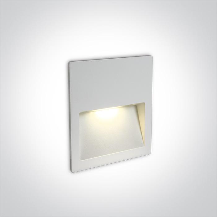 WHITE WALL RECESSED LED 4W IP65 DARK LIGHT 100-240V.