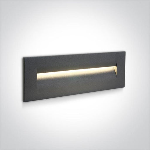 ANTHRACITE WALL RECESSED LED 8,5w WW IP65 100-240v.