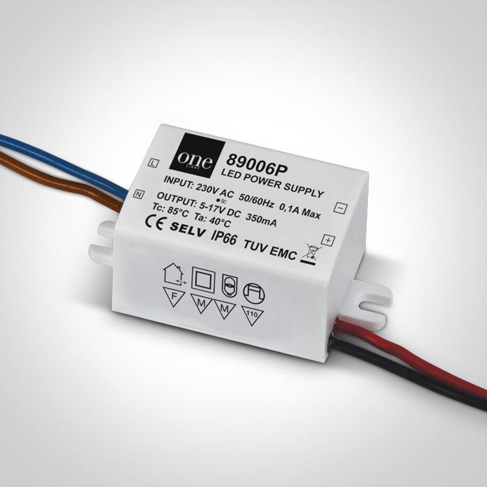 DRIVER 350mA 2-6W LED IP66 230V.