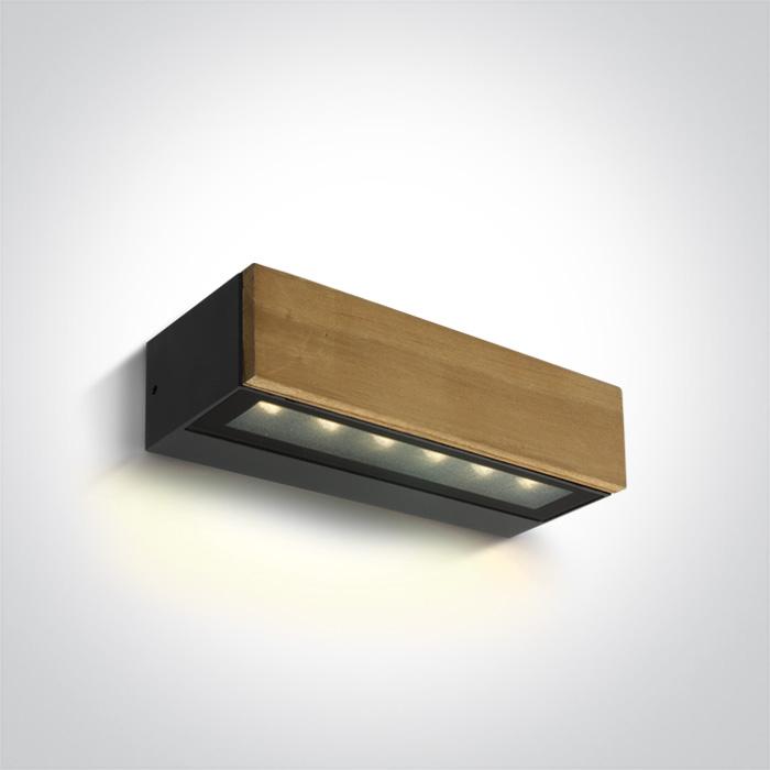 ANTHRACITE WALL LED 8W WW IP65 100-240V.