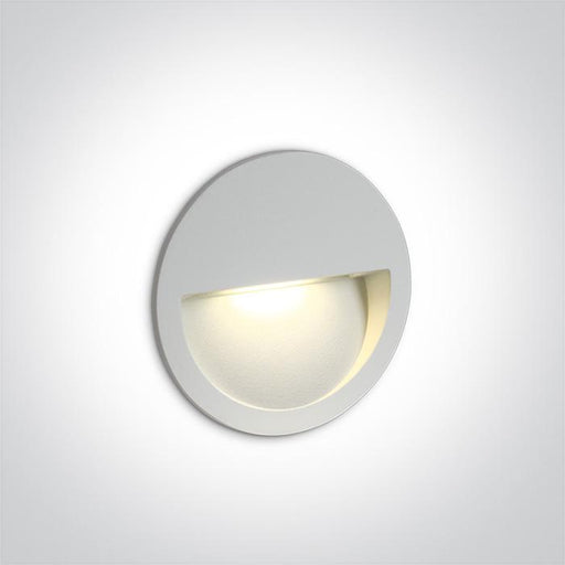 WHITE WALL RECESSED LED 3W IP65 DARK LIGHT 100-240V.