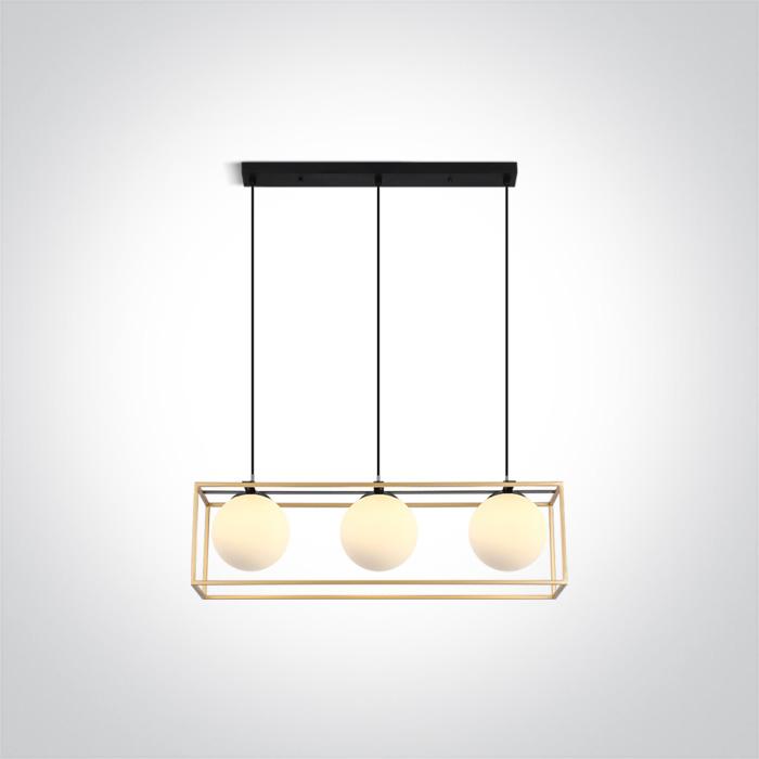 BRASS CEILING LIGHT 3x8w E14 100-240v.