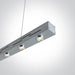 GREY PENDANT LED 6x1w WW.