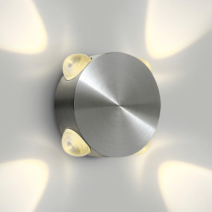 ALUMINIUM WALL LED 4x1,5w WW IP54.