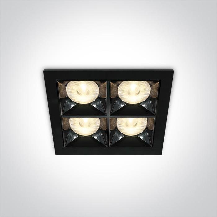 BLACK LED 16W WW 38deg IP20 230V.