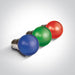 BLUE LED BALL LAMP 0,5w B22 230v.