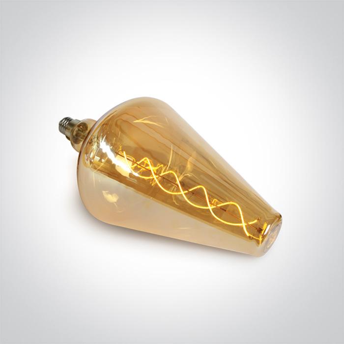 DECORATIVE LED LAMP E27 8w AMBER 230v.