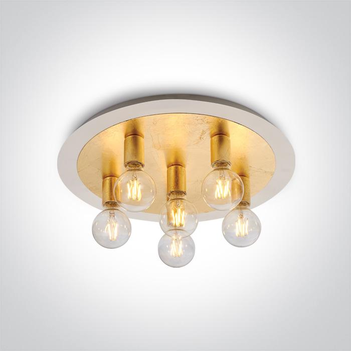 BRASS CEILING LIGHT 6x12w E27 100-240v.