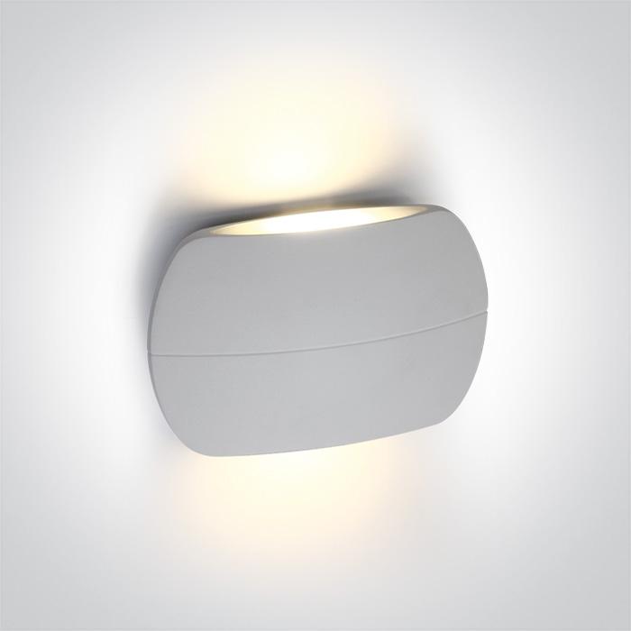 WHITE LED WALL LIGHT 2x3W WW IP54 230v.