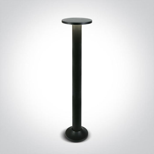 BLACK LED 6,5W WW IP54 80cm BOLLARD 230V.