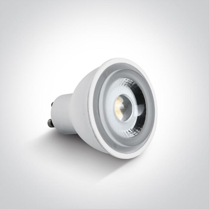 WHITE COB LED 6W WW GU10 60deg DIMMABLE 230V.