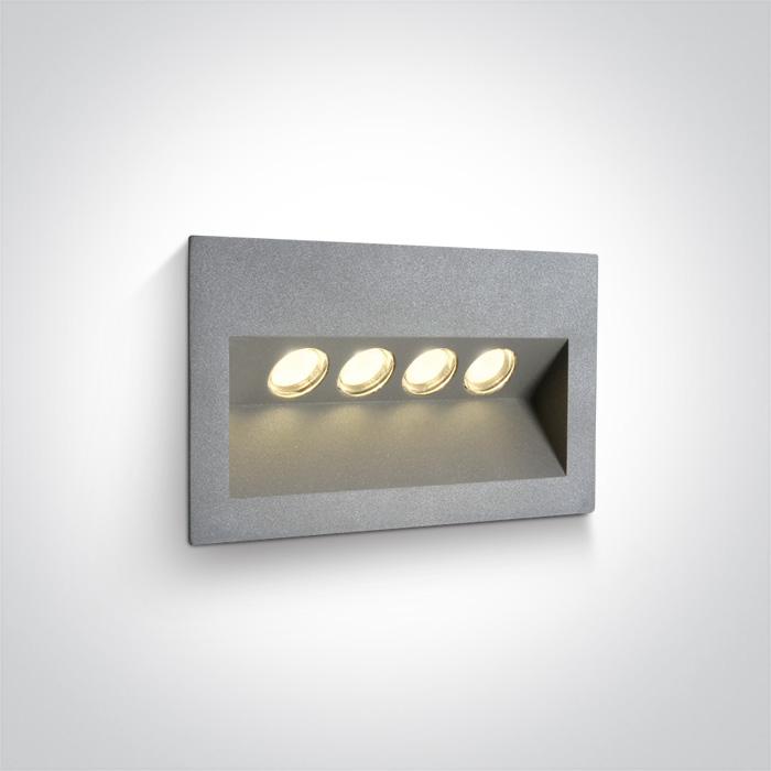 GREY IP65 LED 4x1w WW 100-240V.