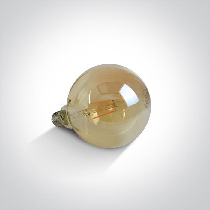 RETRO LED 7W AMBER G125 E27 230V DIMMABLE.