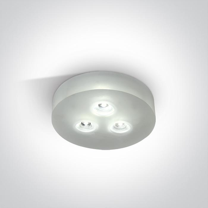 GLASS RECESSED 3x1w DL 350mA.