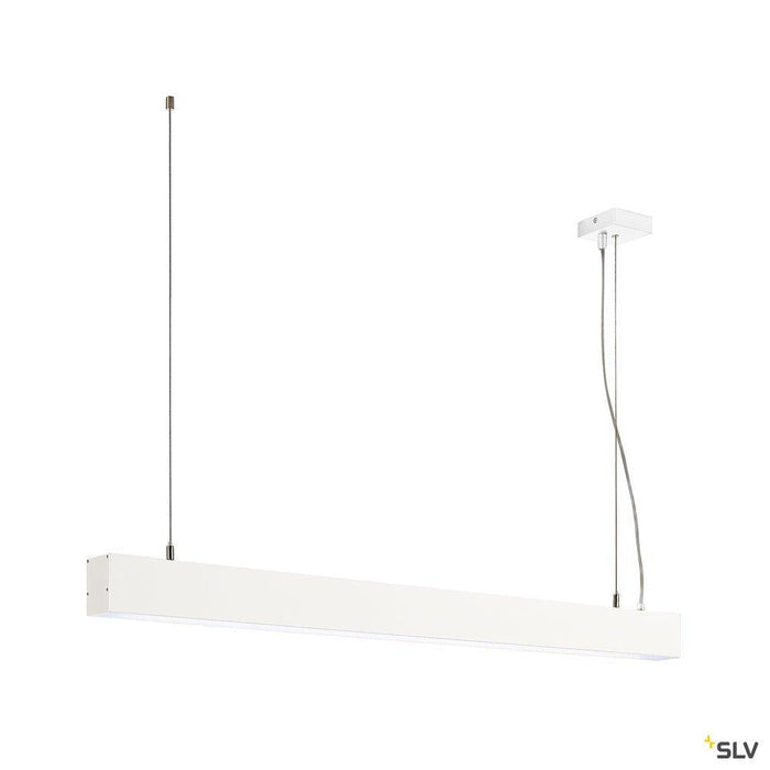 GLENOS pendant, matt white, 1m, 52W, 4000K