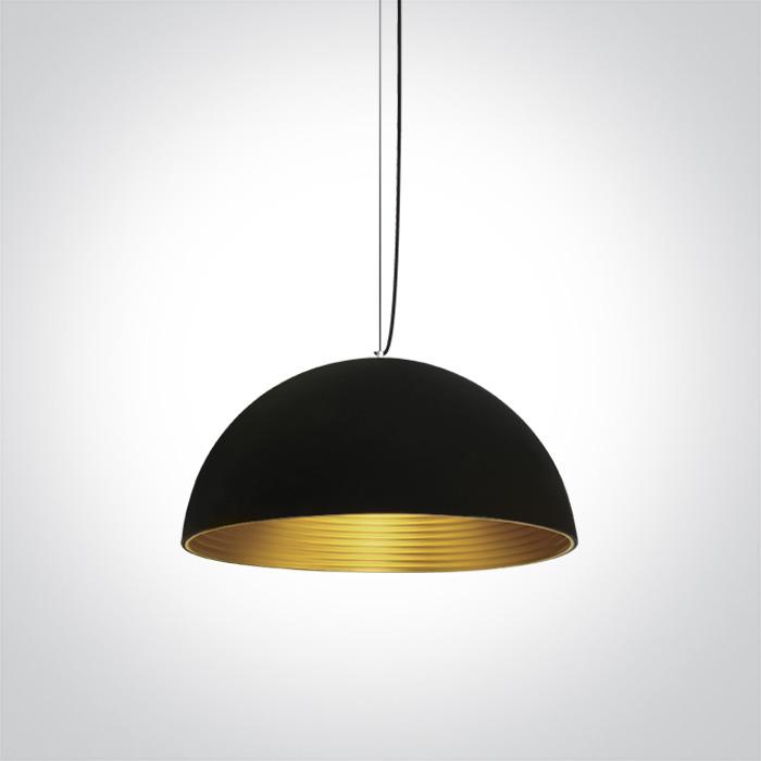 BLACK E27 20W BRASS REFLECTOR.