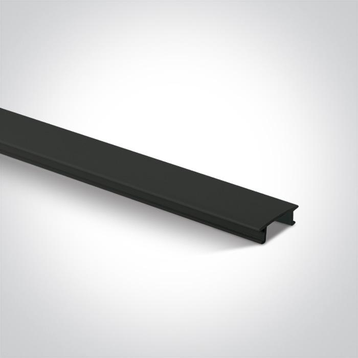 BLACK PLASTIC COVER 2m FOR SQUARE TRACK.