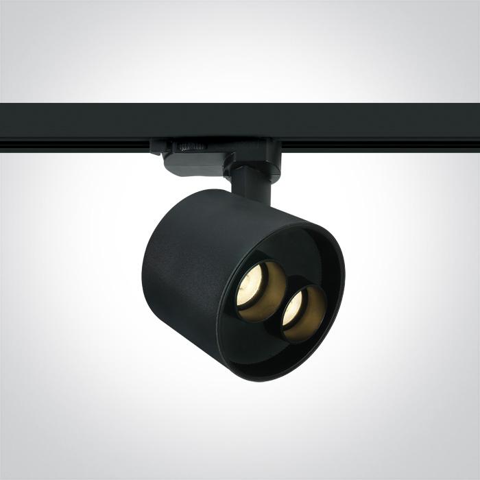 BLACK LED 12W TRACK SPOT WW IP20 230V DARK LIGHT.