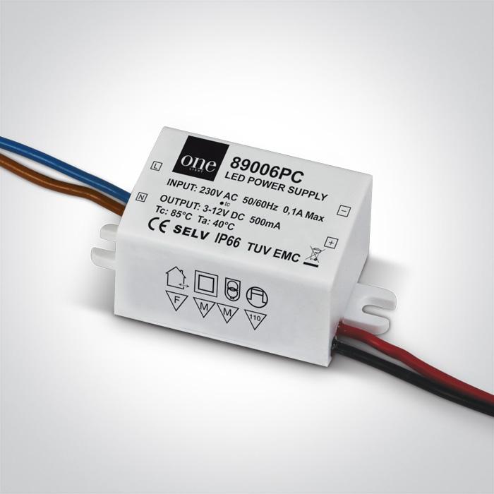 DRIVER 500mA 1,5-6W LED IP66 230V.