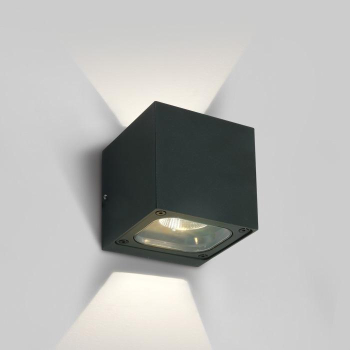 ANTHRACITE WALL LED 2x6W WW IP65 230V