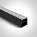 BLACK SURFACE PROFILE 2m FOR 45mm STRIPS + PC OPAL DIFF.