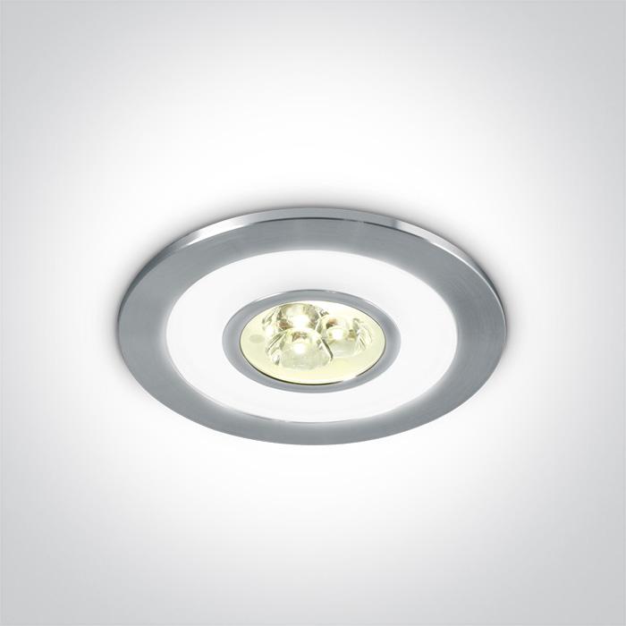 ALUMINIUM LED 3x1w WW + RING LED DL 350mA IP42.