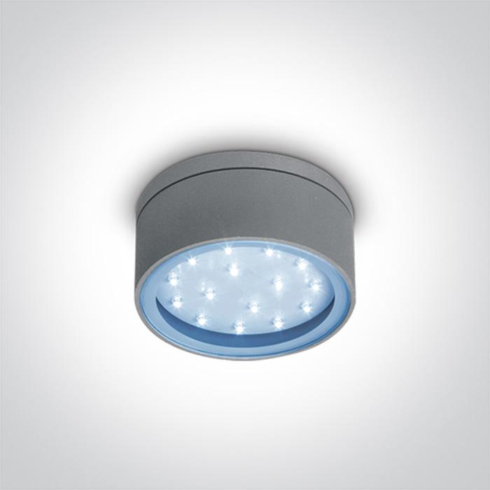 GREY LED BLUE IP54.