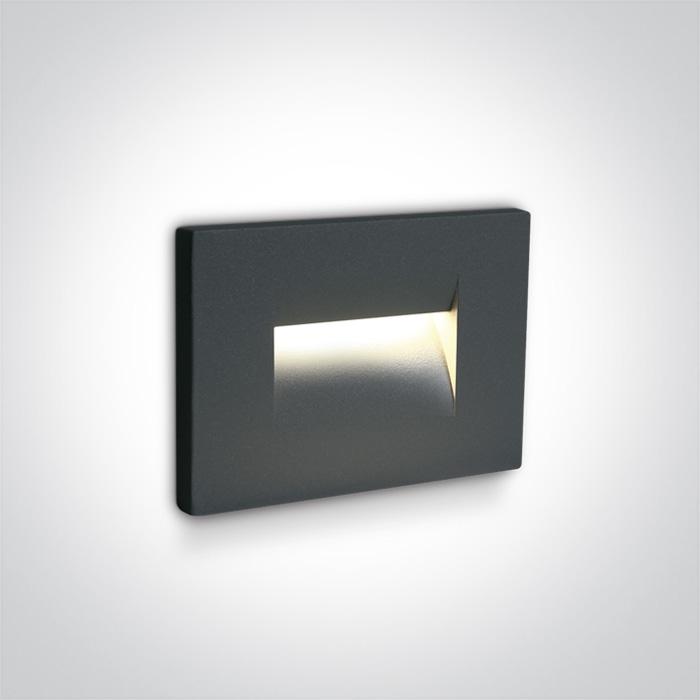 ANTHRACITE WALL RECESSED LED 3,6W WW IP65 100-240V.